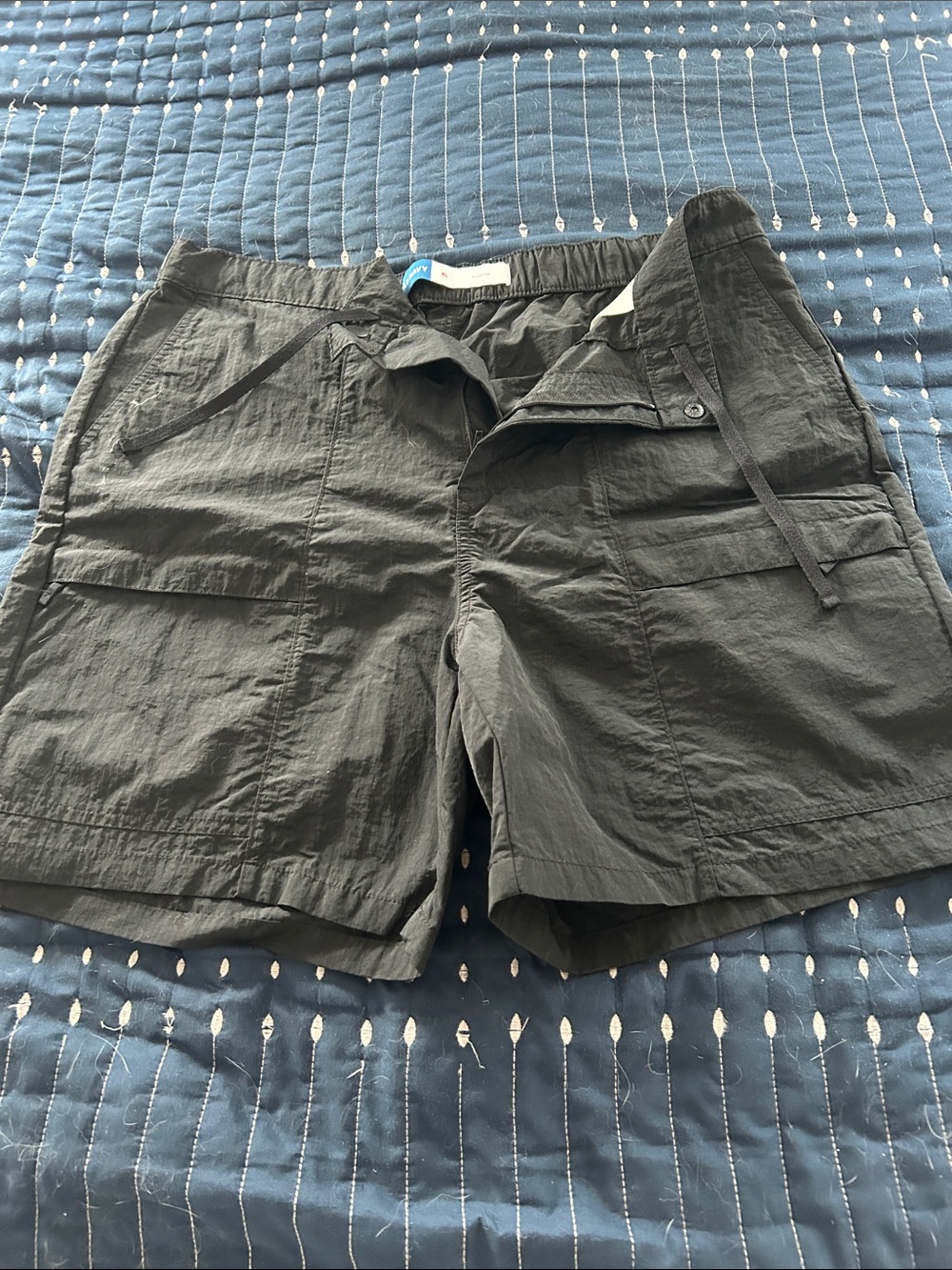 Old Navy Black Cargo Shorts with Drawstring Waist